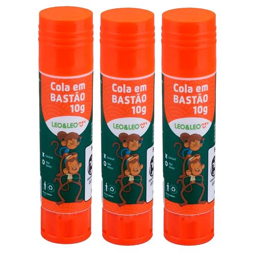 Kit 3 Colas Leo-Leo Bastao 10g Kit078